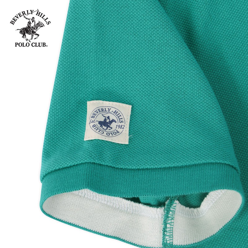 Beverly Hills Polo Club - Áo polo Ngắn tay Nam Slimfit Xanh bạc hà MG- BHPC PMSSS20TL049