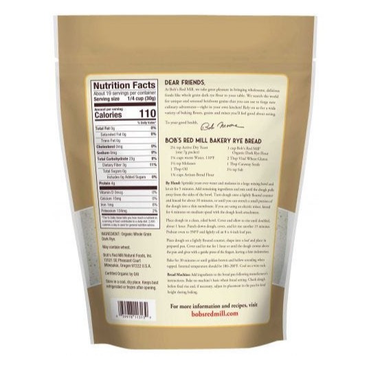 Bột Mỳ Đen Hữu Cơ (Organic Dark Rye Flour) Bob's Red Mill 567g