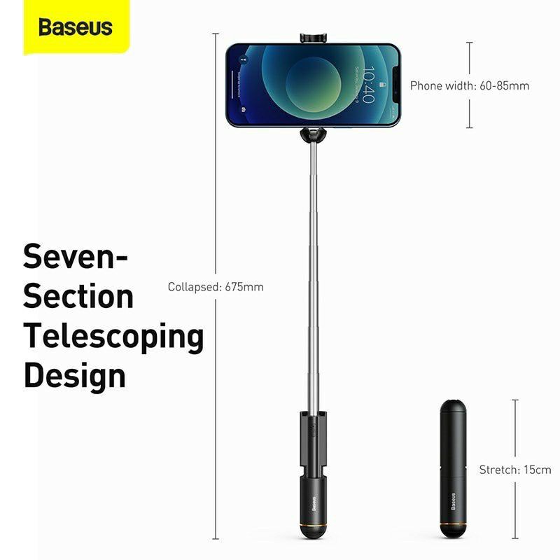 Gậy chụp ảnh Selfie Baseus kết nối Bluetooth cho điện thoại Smartphone nhỏ gọn chính hãng