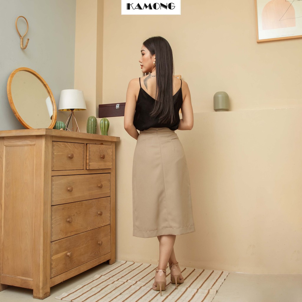 Chân váy dài cơ bản KAMONG dáng suông công sở nhiều màu, nhiều size. | BigBuy360 - bigbuy360.vn