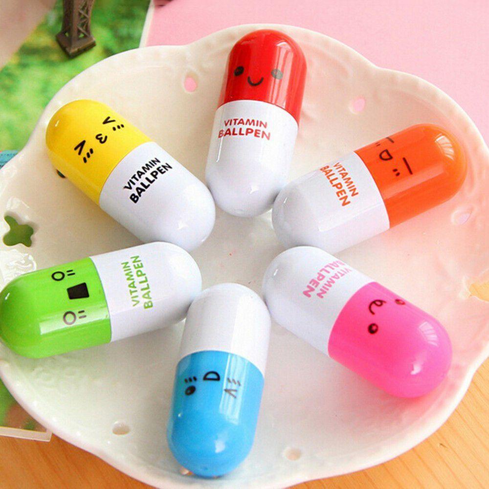 Bộ 2 Bút Bi Có Nắp Đậy Kiểu Dáng Dễ Thương Cho Học Sinh