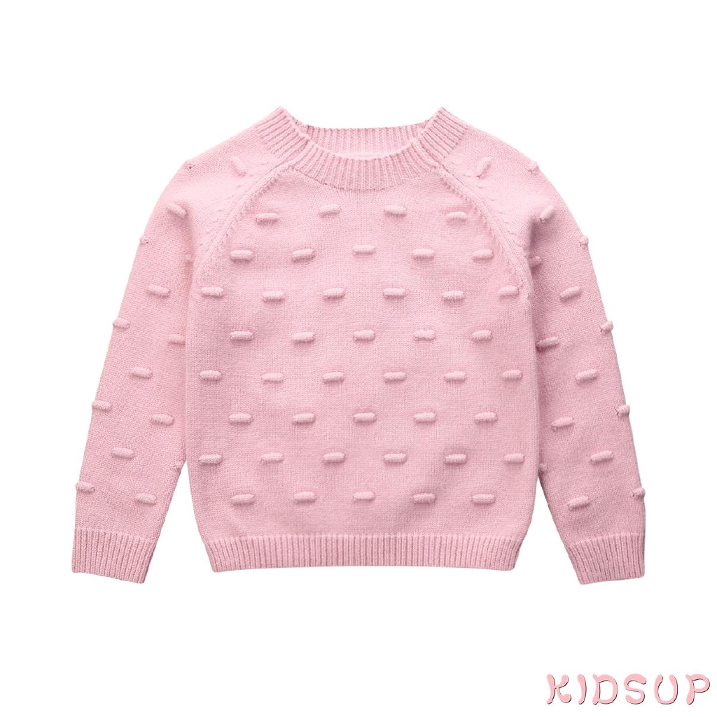 Áo Sweater Dệt Kim Tay Dài Thời Trang Thu Đông Cho Bé Gái