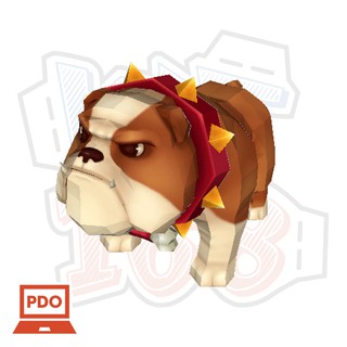Mô hình giấy động vật Chó Bull