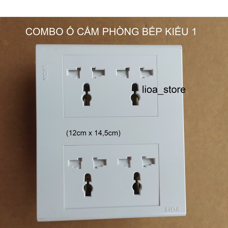 COMBO Ổ CĂM CHỮ NHẬT PHÒNG BẾP LẮP CHÌM