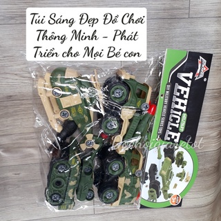 Set 4 Xe Quân Sự ,Công Trình Tháo Lắp Kèm Tua Vít Đủ Mẫu dành cho bé thích lắp ghép mô hình xe