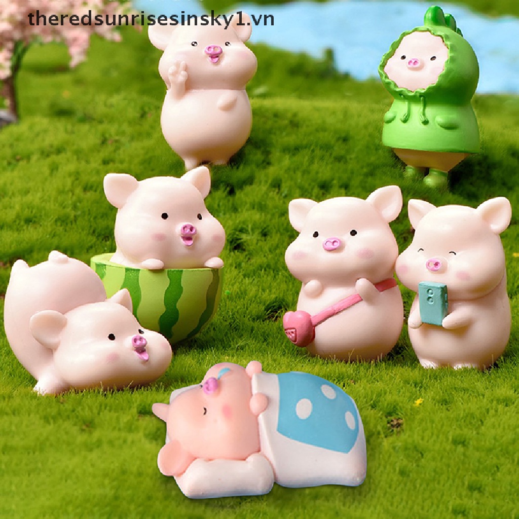 7 Mô hình chú heo dễ thương để bàn trang trí nhà cửa sân vườn