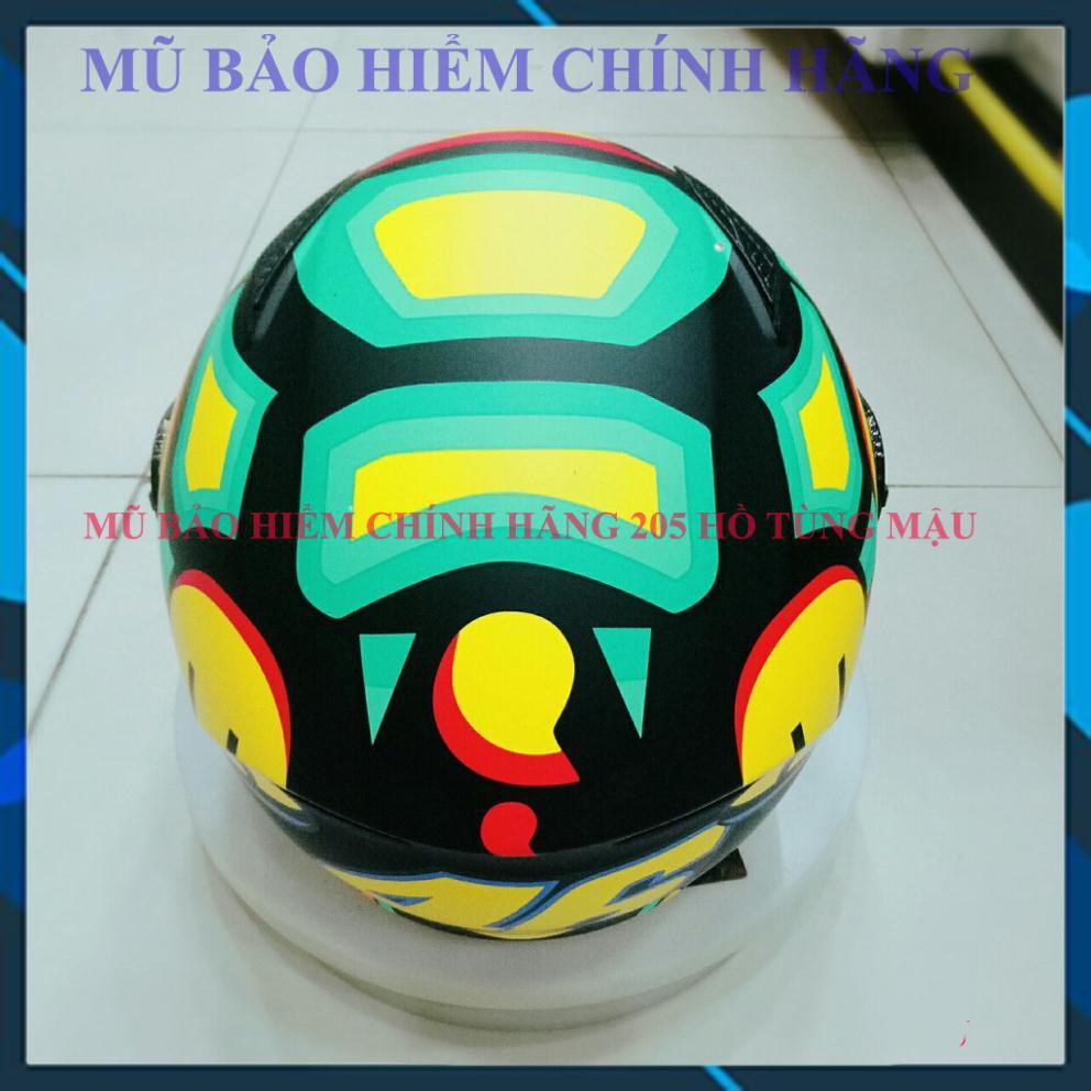 Mũ bảo hiểm Royal M136 tem rùa - fullface rùa