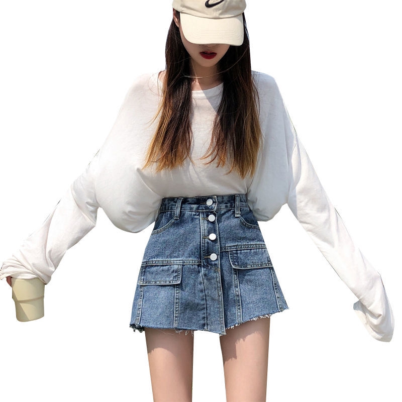 Quần Short Denim Giả Váy Chữ a Lưng Cao Thời Trang Mùa Hè Mới 2020 Dành Cho Nữ | BigBuy360 - bigbuy360.vn