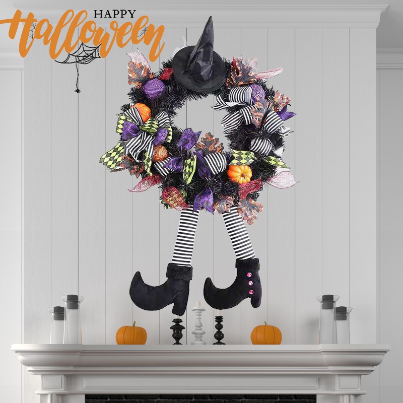 Vòng Hoa Treo Trang Trí Cửa Sổ Chủ Đề Halloween Sáng Tạo