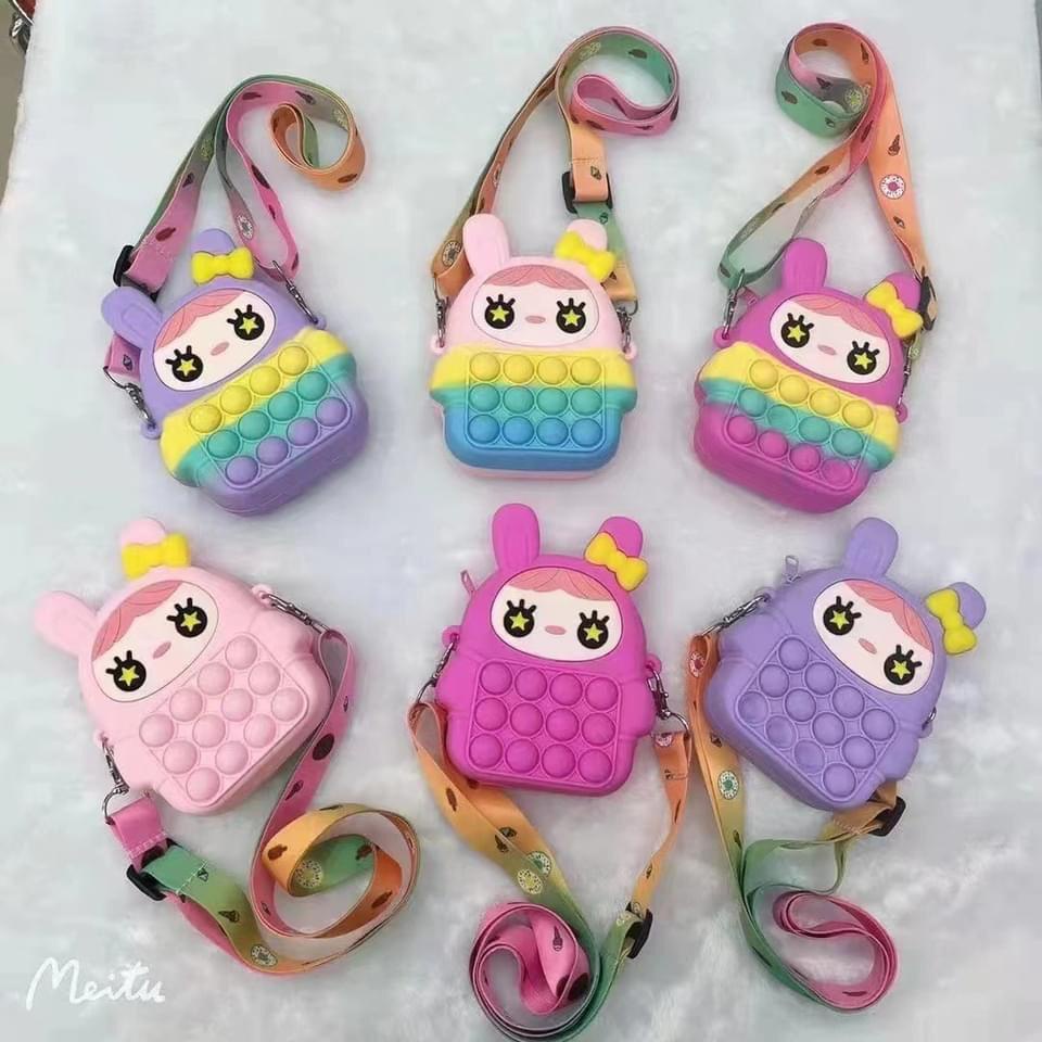 Túi pop it đeo chéo nữ mini cho bé giá silicol siêu đep siêu xinh