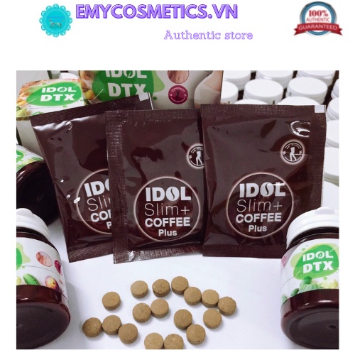 Combo 1 Hộp Cà Phê Idol Slim+ Coffee X2 Mẫu Mới Và 1 Hộp Idol DTX Thái Lan