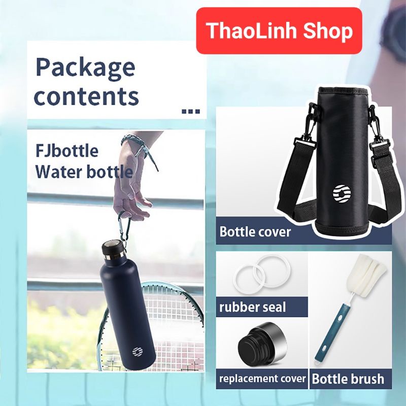 Bình giữ nhiệt cao cấp F Jbotte 1000ml( chính hãng)- Màu Đen, Bạc