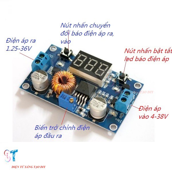 Mạch Hạ Áp - Module Buck DC-DC 5A LED5B