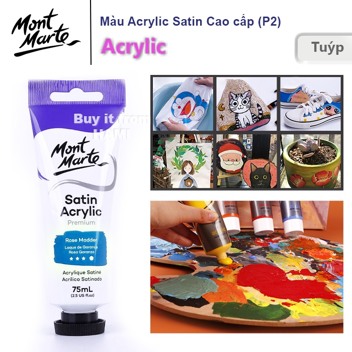 Màu Acrylic Satin Paint 75ml (2.5oz) (P2)