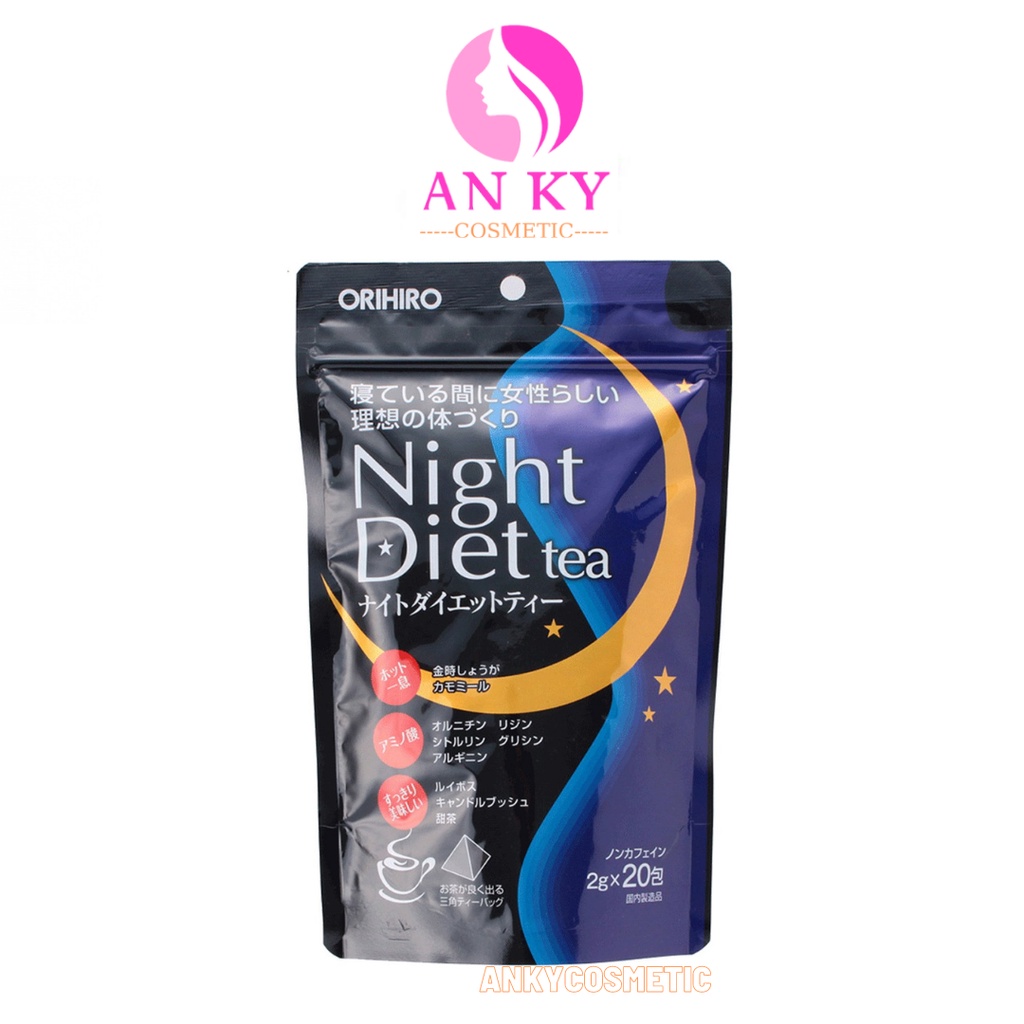 Trà Giảm Cân Night Diet Tea Orihiro Nhật Bản (20 Gói/Túi Và 24 Gói/Túi)