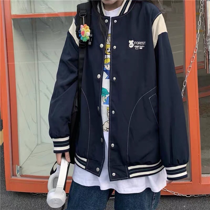 Bomber trơn đơn giản vintage( hàng có sẵn) | BigBuy360 - bigbuy360.vn