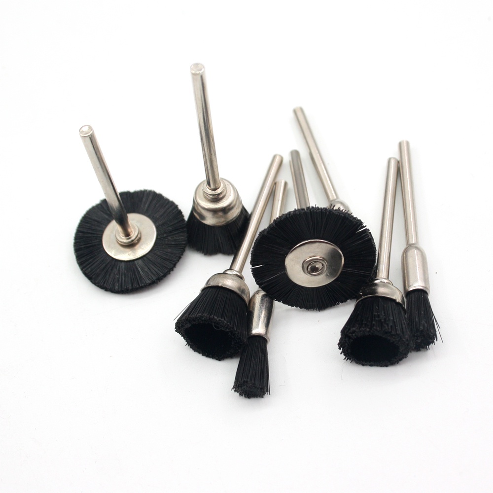 Bộ 9 Đầu Cọ Đánh Bóng Sợi Nylon 3mm Cho Máy Mài Điện