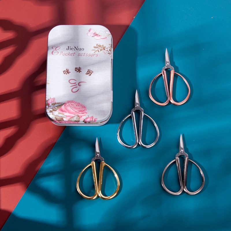 Vàng Retro Kéo nhỏ Vật tư may và phụ kiện Kéo cắt chéo Sợi kéo thủ công bằng thép không gỉ chất lượng cao