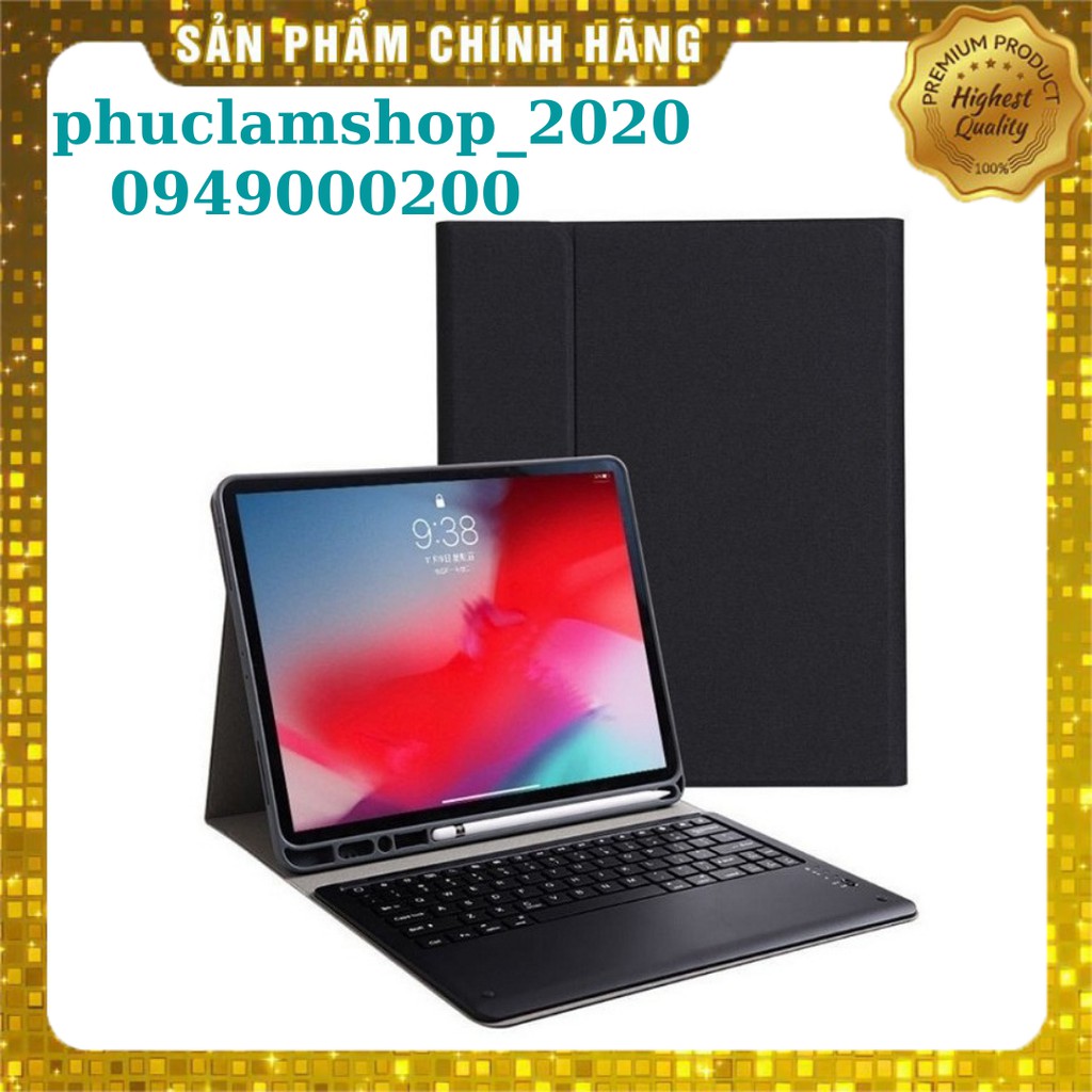 Bao da kèm bàn phím Bluetooth cho iPad Pro 12.9 inch 2018/2020 - Có khay đựng bút