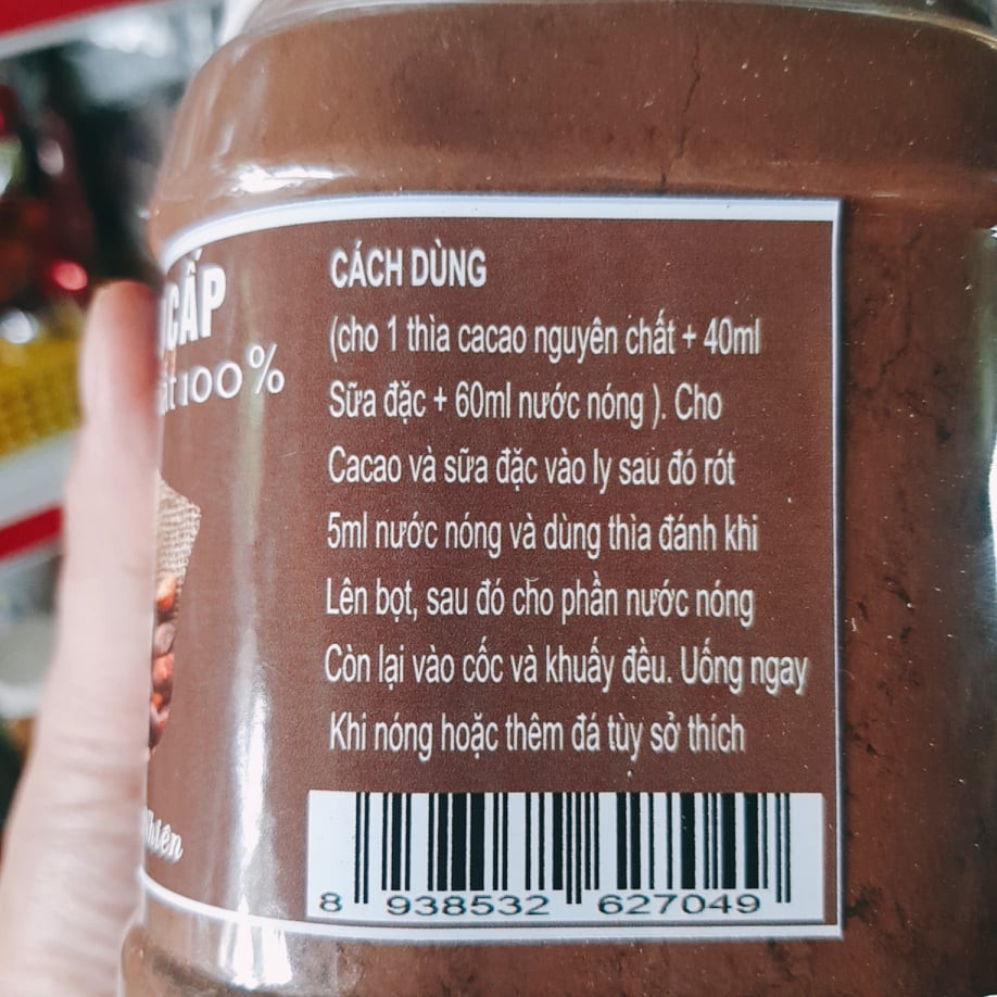 500GR BỘT CACAO NGUYÊN CHẤT CAO CẤP LOẠI 1 ĐẮK LẮK, THƠM NGON, MỊN MƯỚT