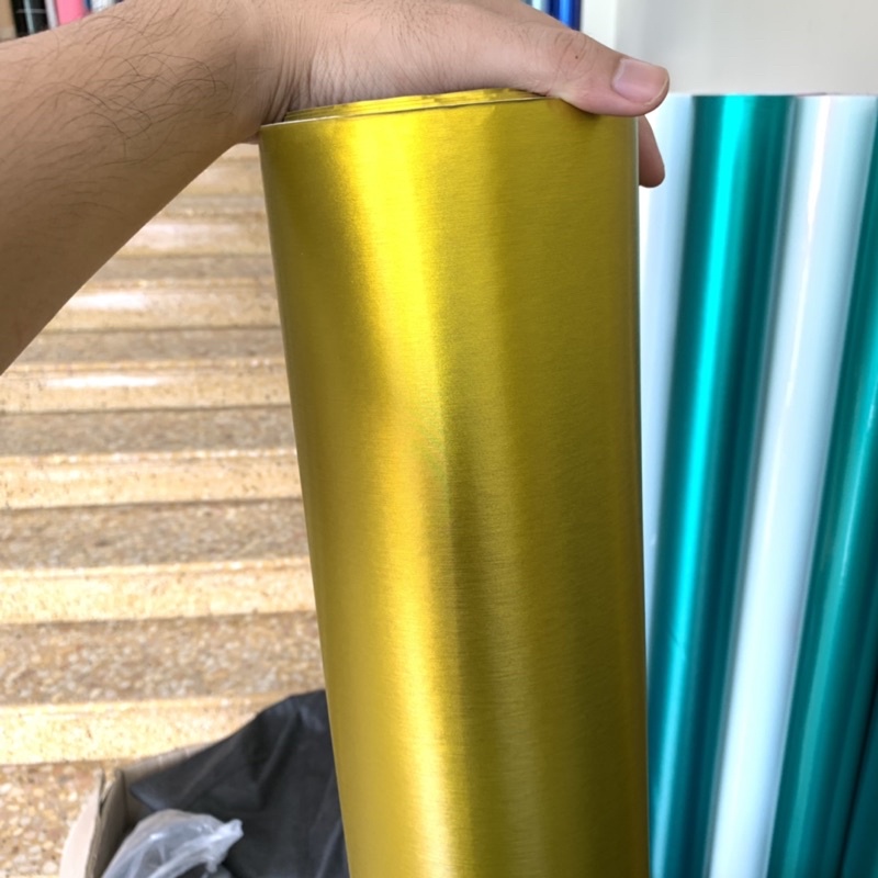 Decal Nhôm Xước Màu Vàng Chanh Khổ 50cm x1m Loại Đẹp