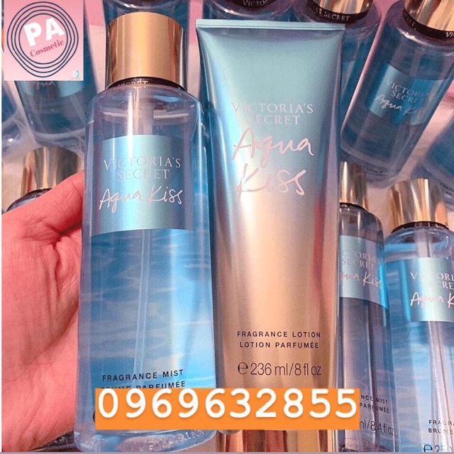 Body Mist xịt thơm, dưỡng thể Victoria’s Secret hương Aqua Kiss
