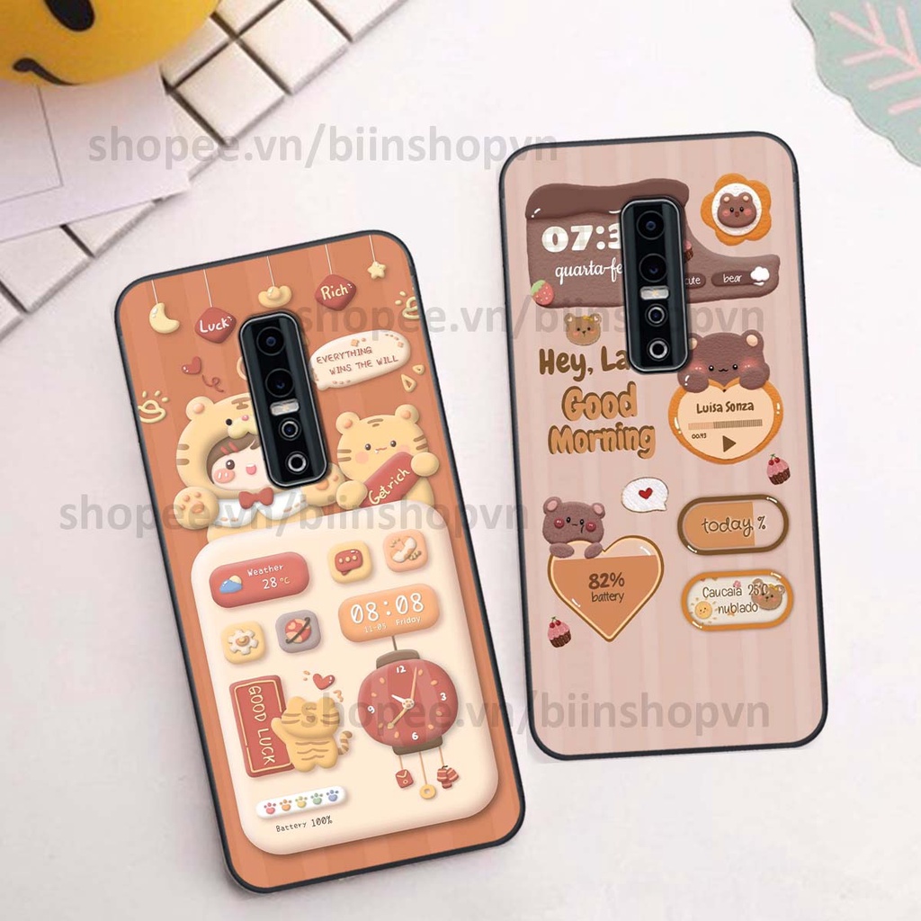 Ốp Vivo V17 Pro in 3D icon gấu nổi siêu xinh, siêu đáng yêu, cá tính phong cách