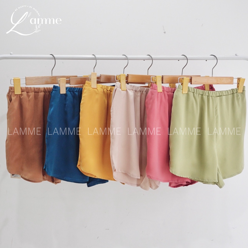 Quần ngủ chất lụa cao cấp, mặc nhà cho mẹ bầu , thiết kế bởi LAMME