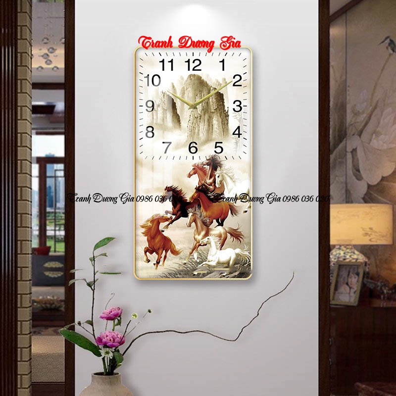 Tranh Đồng Hồ Treo Tường tráng gương ❤️Mẫu hot❤️ Đồng Hồ Pha Lê Trang Trí Decor Nhà Cửa Phòng Khách kim trôi KT 40x80cm