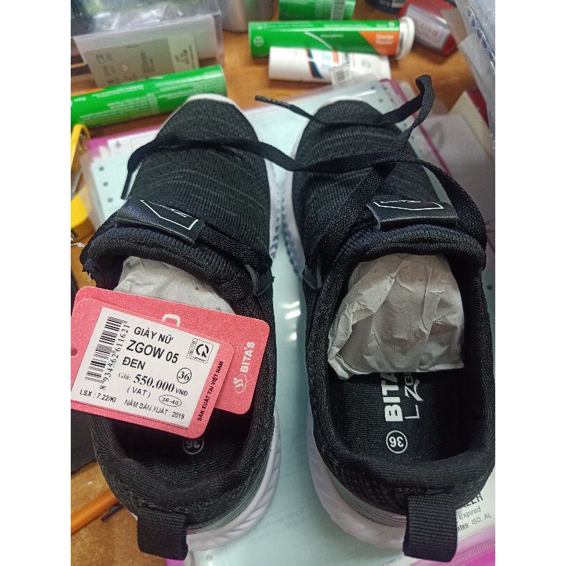 Giày thể thao Bitas đen size 36