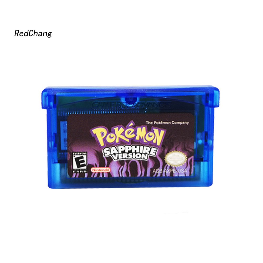 Thẻ Chơi Game Pokemon Màu Ngọc Lục Bảo / Lửa / Đỏ / Xanh Lá / Ruby Cho Gba