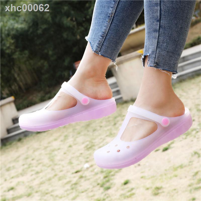 ✳✌Giày Sandal Đế Xuồng Chống Trượt Thiết Kế Đục Lỗ Dành Cho Nữ