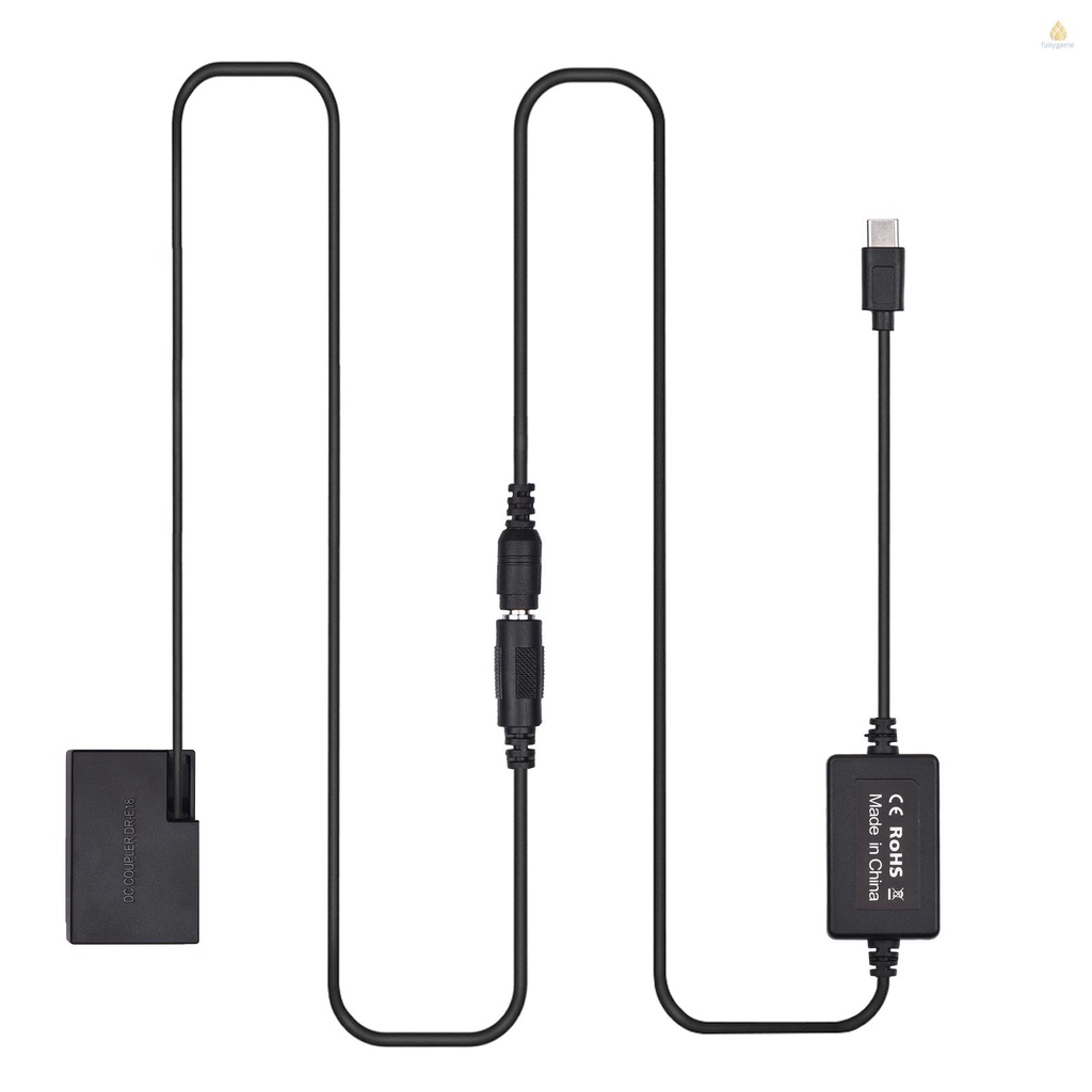 Dây Cáp PD Chuyển Đổi USB Type-C Sang Pin DR-E18 DC LP-E17 Thay Thế Cho 750D 760D T6S 77D 800D 200D Rebel SL2