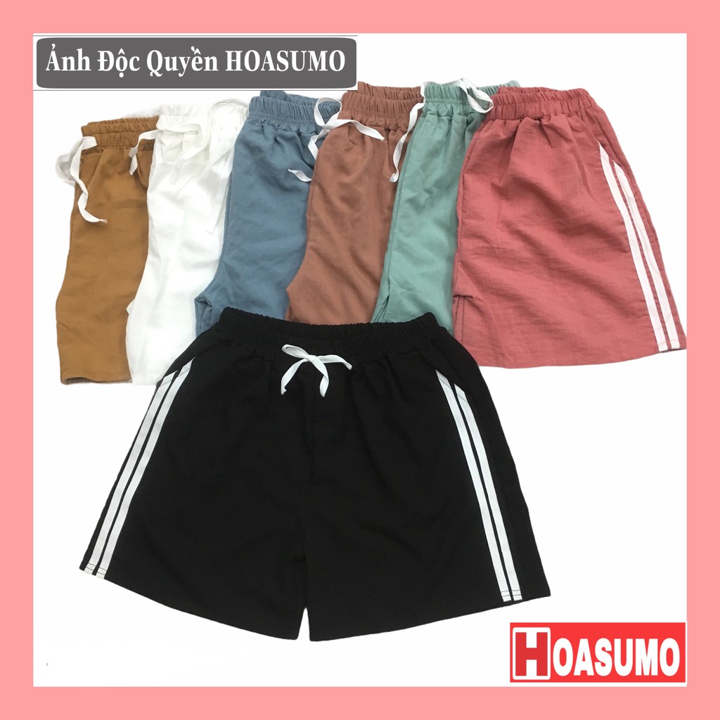 Quần đùi đũi sọc viền nữ đũi siêu mát , nhẹ nhàng, thấm hút mồ hôi cực tốt!!!