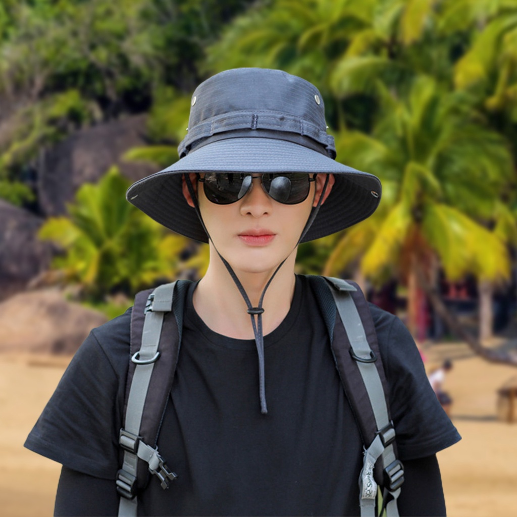 {Soltweter} Mũ Ngư Dân Vành Rộng Màu Trơn Điều Chỉnh Được Đơn Giản Cho Nam Và Nữ Hoạt Động Ngoài