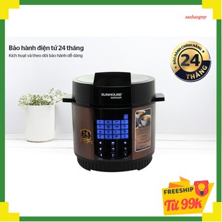 Nồi áp suất điện tử đa năng 5l sunhouse mama shd1588b