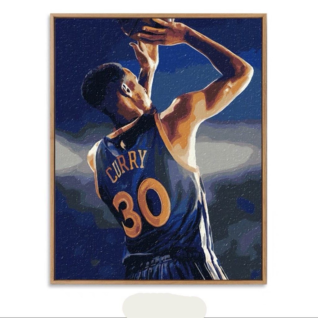 (Giá Xưởng) Tranh canvas treo tường, tranh Stephen Curry cầu thủ bóng rổ nổi tiếng thế giới 01-10 (không kèm khung)