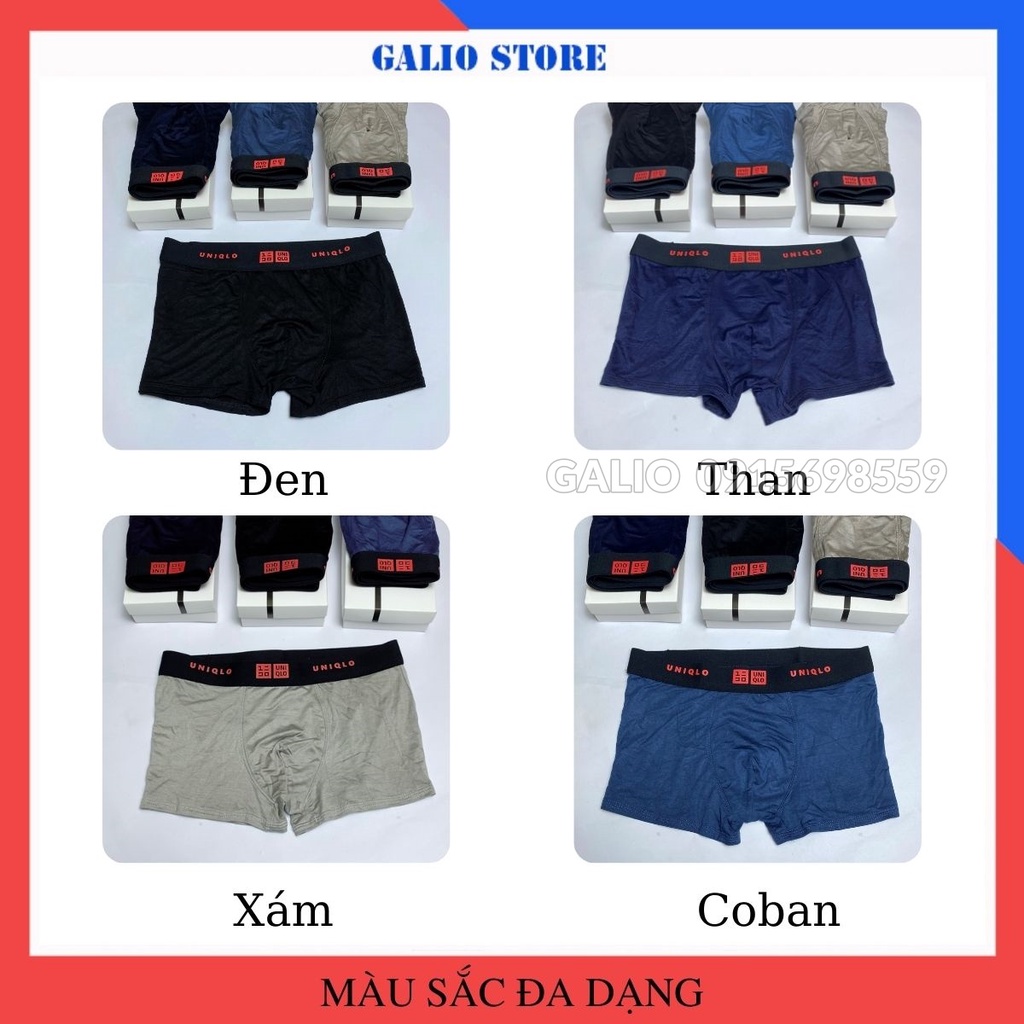 Quần sịp đùi nam boxer co dãn 4 chiều, Quần lót nam đùi kháng khuẩn rẻ đẹp boxer cao cấp | Galio