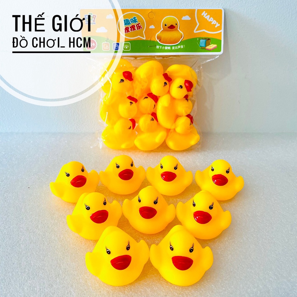 [BÓP KÊU CHIP CHIP] Đồ chơi túi 9 chú vịt thả hồ nước bóp kêu chip chip dành cho bé thích tắm biển thích khám phá 669-6T