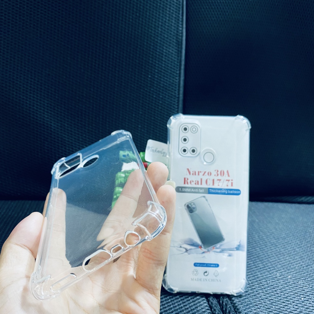 Ốp lưng chống sốc Realme C17/ 7i/ Narzo 30a dẻo trong suốt cao cấp bo 4 góc chống va đập