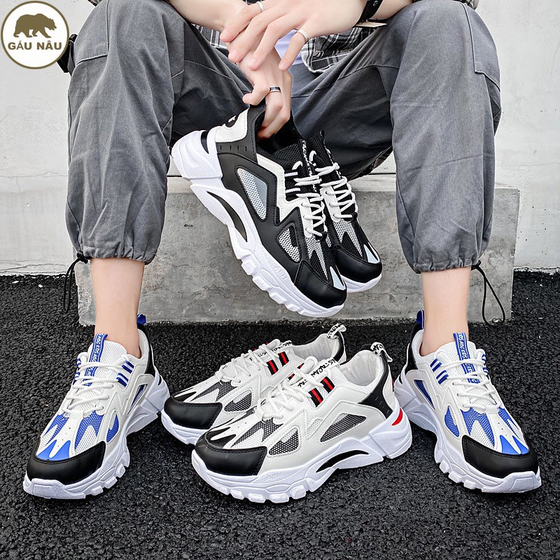 Giày sneaker GN554 [ Nhập MANDFS01 giảm 10% ] đế độn thời trang Gấu Nâu chuyên giày nam