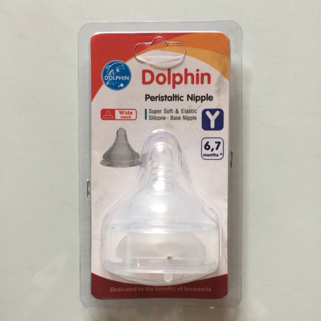 [ SIÊU MỀM] Núm vú Silicone cổ rộng Dolphin ( 2 cái/vĩ)