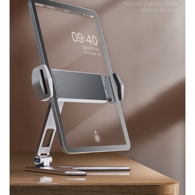 Giá kẹp xoay 360 độ đỡ điện thoại máy tính bảng tablet P15 cho iPhone, iPad, Surface, Samsung hợp kim nhôm