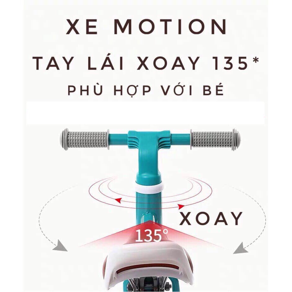 [ Mua ngay nhận ưu đãi của TINI ] Xe chòi chân thăng bằng KIDVIET-PRO MOTION có bàn đạp 2in1 cho bé (Đỏ-Xanh-Trắng)