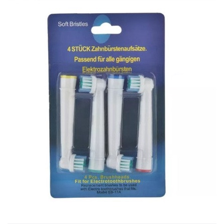 Set 4 đầu bàn chải thay thế cho máy đánh răng điện Braun Oral B