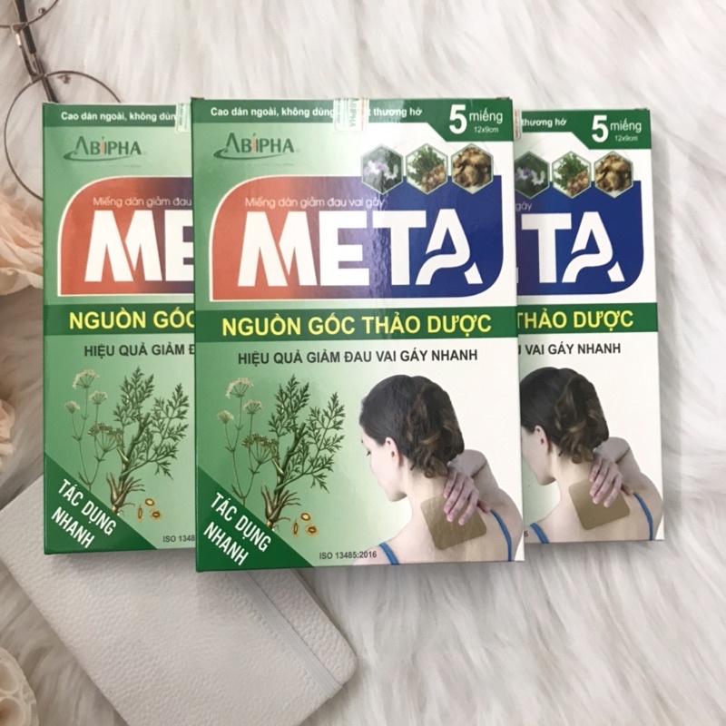 Miếng dán Meta giam đau vai gáy đau chân ,cột sống xương khớp hiệu quả