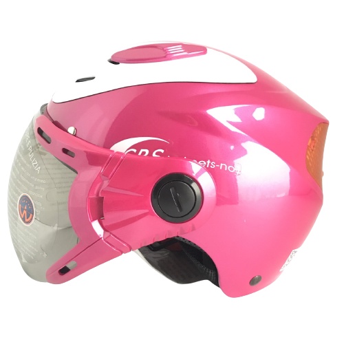 Mũ bảo hiểm Phản Quang cao cấp - GRS A913K - Đào line trắng