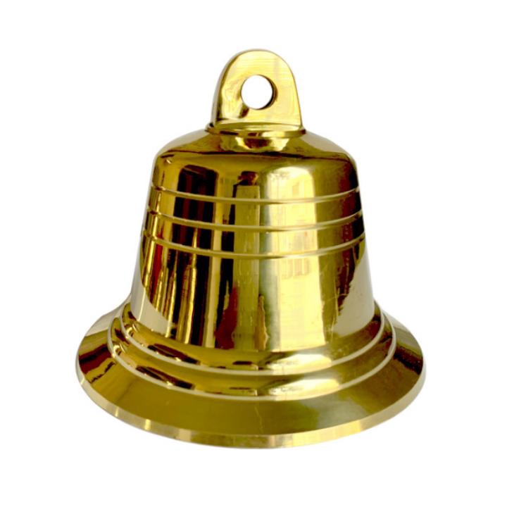 Chuông đồng phong thủy, Chuông đồng nhỏ Vàng Kim loại cho Nhà thờ 206723 loại 5x5 cm