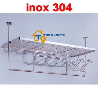 Kệ quầy bar inox 304 Toro Home, có nhiều loại kích thước phù hợp, Cam kết chất liệu inox Chuẩn 304