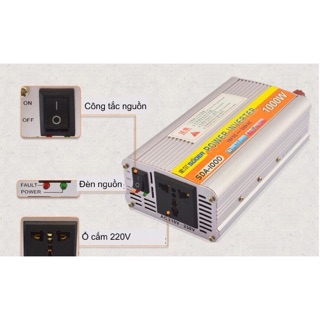 KÍCH ĐIỆN 12V >>220V ( công suất 1000w)